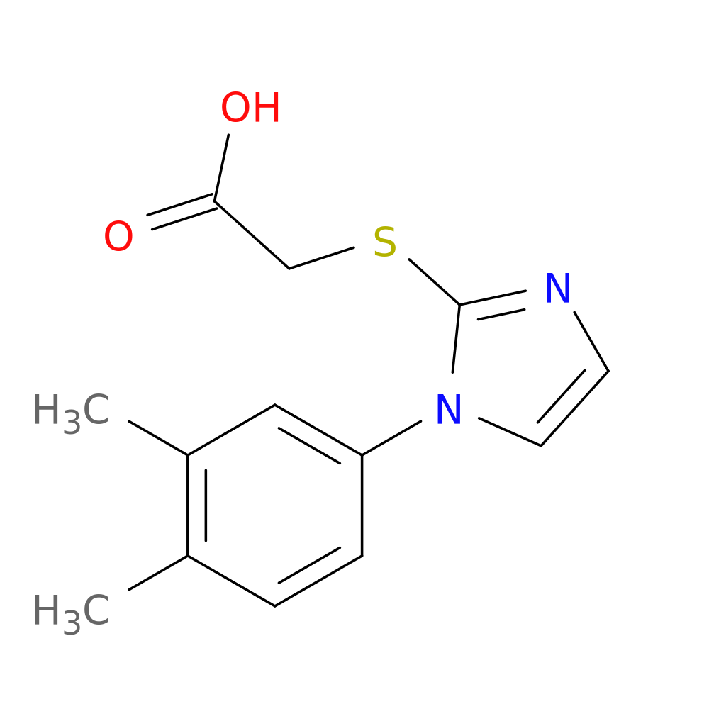 2-{[1-(3,4-dimethylphenyl)-1H-imidazol-2-yl]sulfanyl}acetic acid