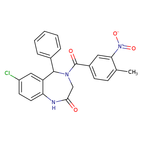 7-chloro-4-(4-methyl-3-nitrobenzoyl)-5-phenyl-2,3,4,5-tetrahydro-1H-1,4-benzodiazepin-2-one