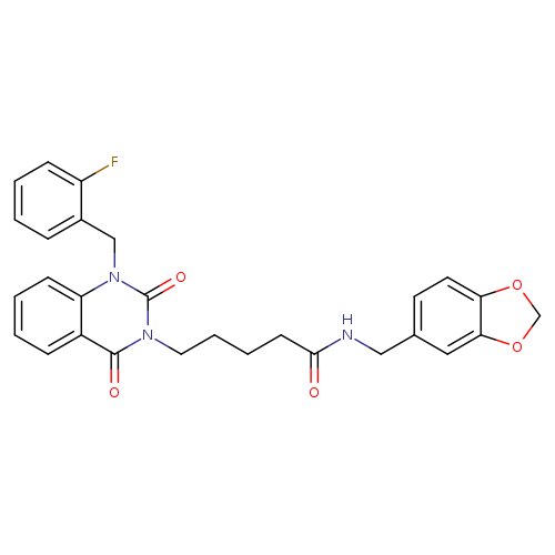 N-[(2H-1,3-benzodioxol-5-yl)methyl]-5-{1-[(2-fluorophenyl)methyl]-2,4-dioxo-1,2,3,4-tetrahydroquinazolin-3-yl}pentanamide