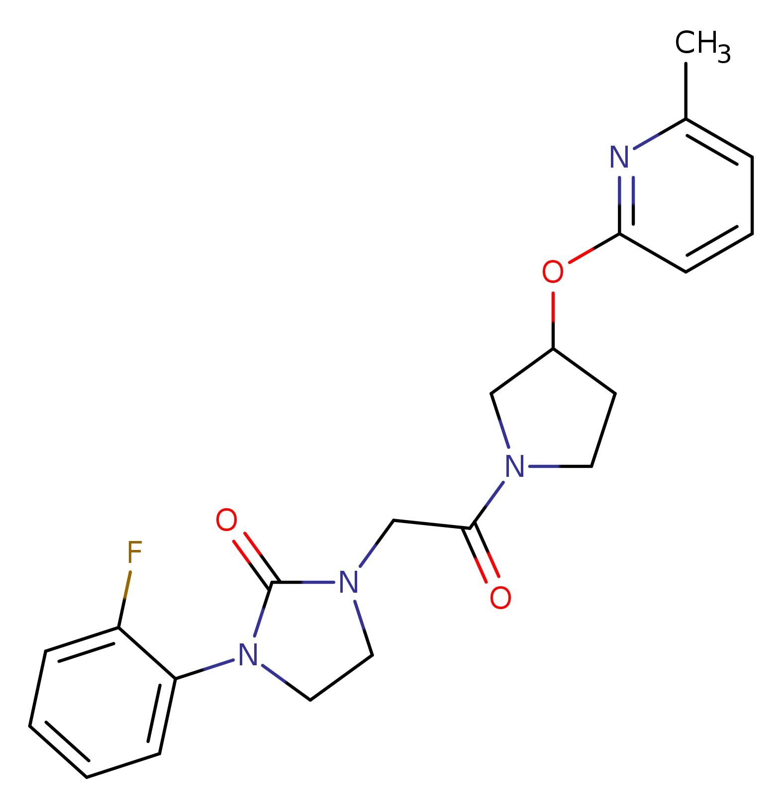 1-(2-fluorophenyl)-3-(2-{3-[(6-methylpyridin-2-yl)oxy]pyrrolidin-1-yl}-2-oxoethyl)imidazolidin-2-one