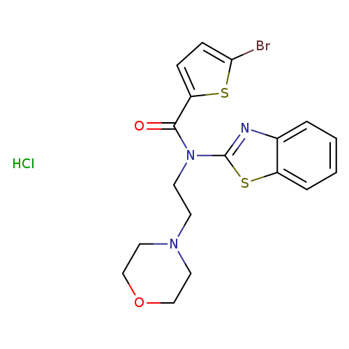 N-(1,3-benzothiazol-2-yl)-5-bromo-N-[2-(morpholin-4-yl)ethyl]thiophene-2-carboxamide hydrochloride