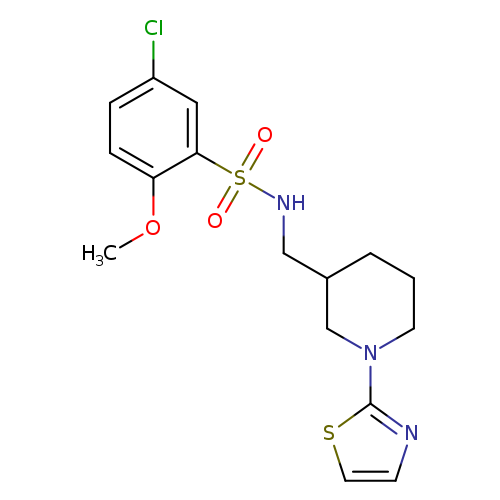 5-chloro-2-methoxy-N-{[1-(1,3-thiazol-2-yl)piperidin-3-yl]methyl}benzene-1-sulfonamide