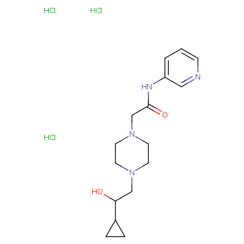 2-[4-(2-cyclopropyl-2-hydroxyethyl)piperazin-1-yl]-N-(pyridin-3-yl)acetamide trihydrochloride