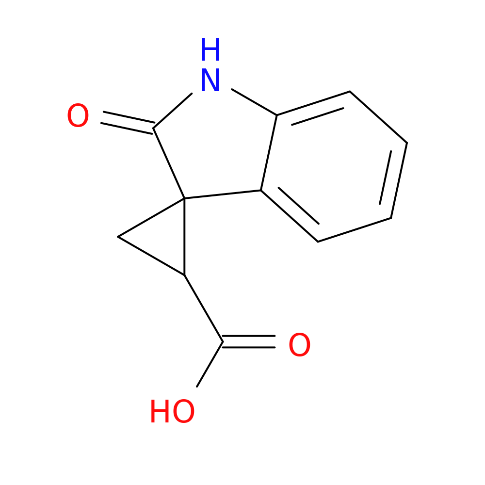 2'-Oxospiro[cyclopropane-1,3'-indoline]-2-carboxylic acid