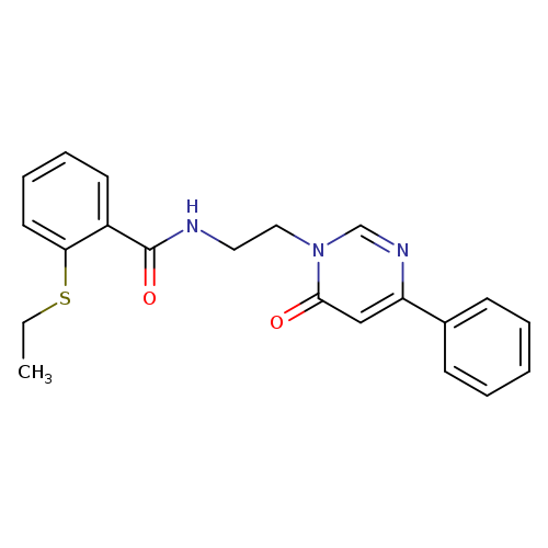 2-(ethylsulfanyl)-N-[2-(6-oxo-4-phenyl-1,6-dihydropyrimidin-1-yl)ethyl]benzamide