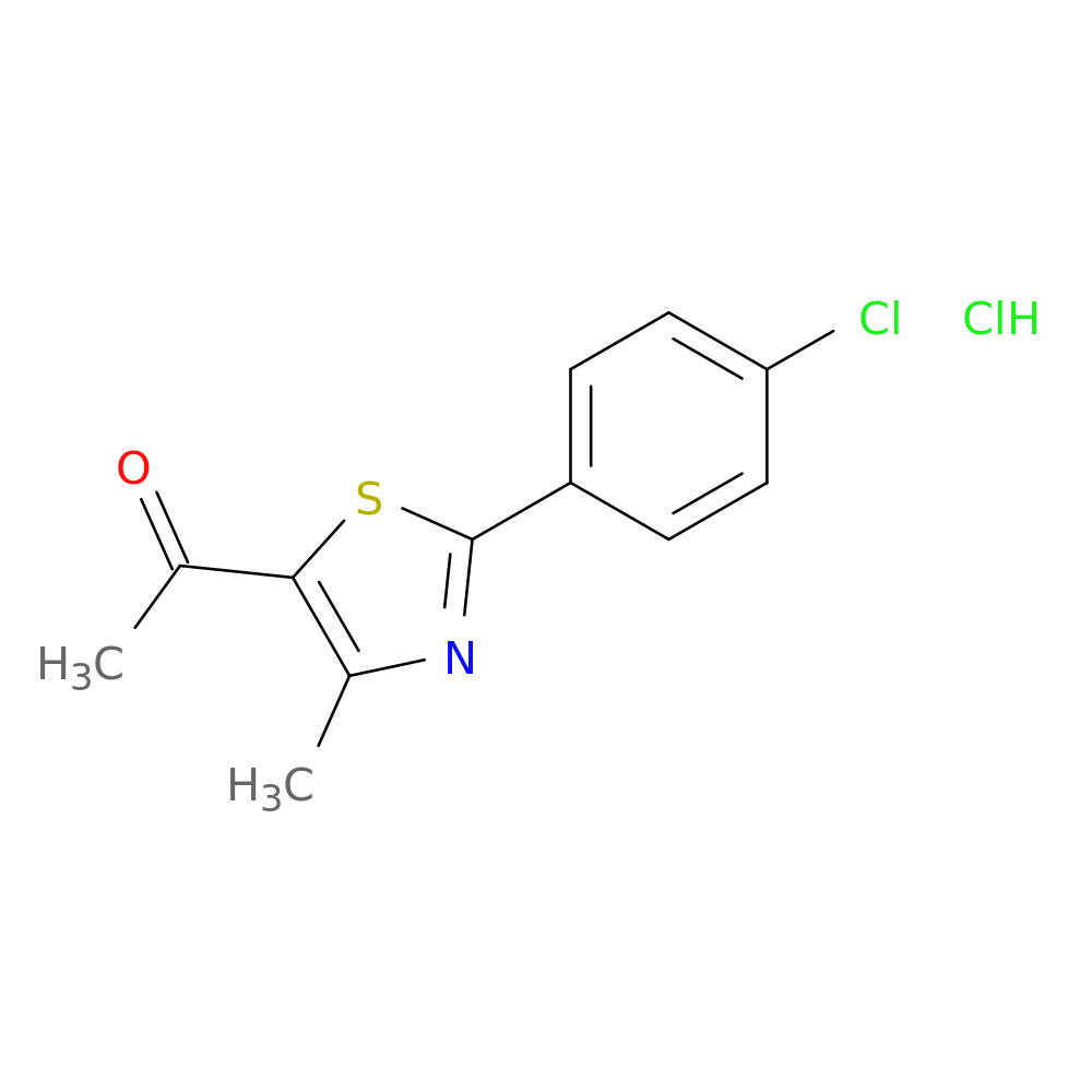 1-[2-(4-chlorophenyl)-4-methyl-1,3-thiazol-5-yl]ethan-1-one hydrochloride