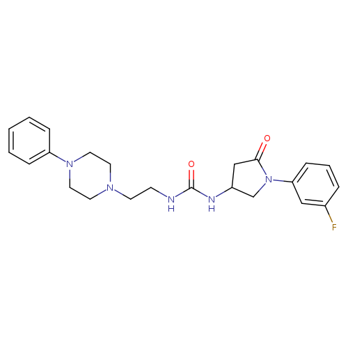 3-[1-(3-fluorophenyl)-5-oxopyrrolidin-3-yl]-1-[2-(4-phenylpiperazin-1-yl)ethyl]urea