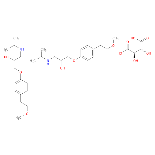 2-Propanol, 1-[4-(2-methoxyethyl)phenoxy]-3-[(1-methylethyl)amino]-, (2R,3R)-2,3-dihydroxybutanedioate (2:1)