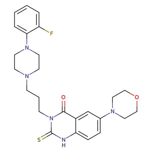 3-{3-[4-(2-fluorophenyl)piperazin-1-yl]propyl}-6-(morpholin-4-yl)-2-sulfanylidene-1,2,3,4-tetrahydroquinazolin-4-one