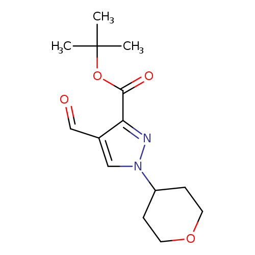 tert-butyl 4-formyl-1-(oxan-4-yl)-1h-pyrazole-3-carboxylate