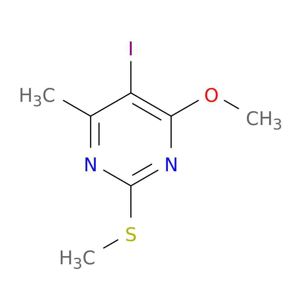 Pyrimidine, 5-iodo-4-methoxy-6-methyl-2-(methylthio)-