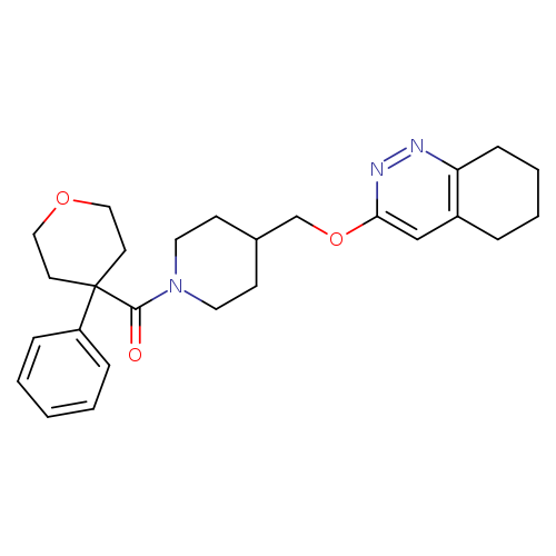 3-{[1-(4-phenyloxane-4-carbonyl)piperidin-4-yl]methoxy}-5,6,7,8-tetrahydrocinnoline