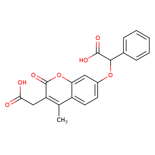 {[3-(carboxymethyl)-4-methyl-2-oxo-2H-chromen-7-yl]oxy}(phenyl)acetic acid