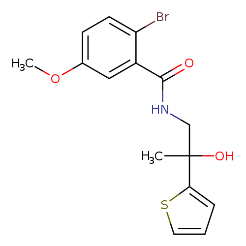 2-bromo-N-[2-hydroxy-2-(thiophen-2-yl)propyl]-5-methoxybenzamide