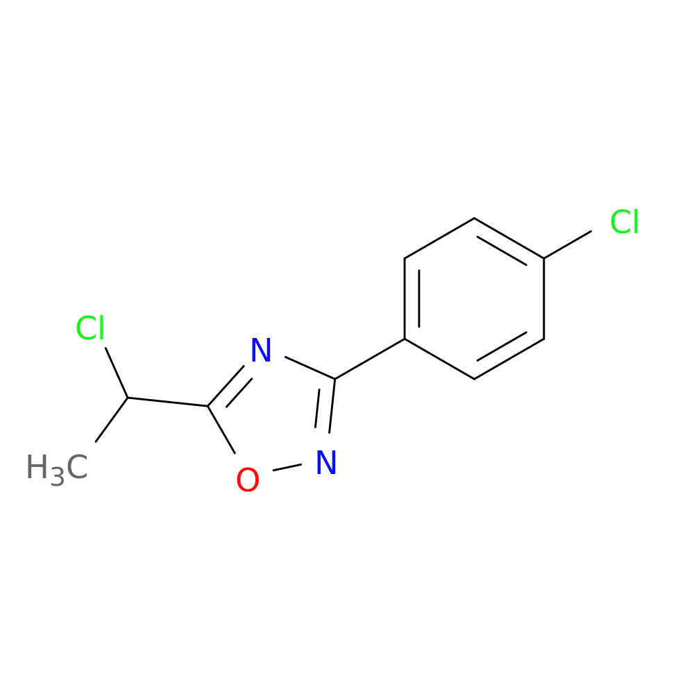 5-(1-chloroethyl)-3-(4-chlorophenyl)-1,2,4-oxadiazole