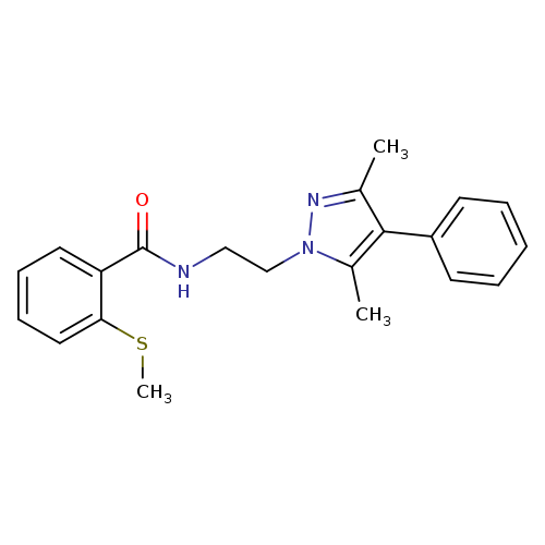 N-[2-(3,5-dimethyl-4-phenyl-1H-pyrazol-1-yl)ethyl]-2-(methylsulfanyl)benzamide