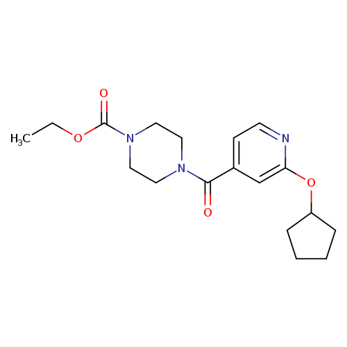 ethyl 4-[2-(cyclopentyloxy)pyridine-4-carbonyl]piperazine-1-carboxylate
