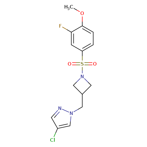 4-chloro-1-{[1-(3-fluoro-4-methoxybenzenesulfonyl)azetidin-3-yl]methyl}-1H-pyrazole