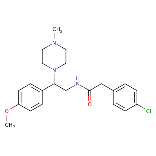 2-(4-chlorophenyl)-N-[2-(4-methoxyphenyl)-2-(4-methylpiperazin-1-yl)ethyl]acetamide