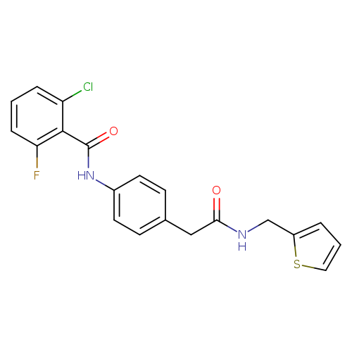 2-chloro-6-fluoro-N-[4-({[(thiophen-2-yl)methyl]carbamoyl}methyl)phenyl]benzamide
