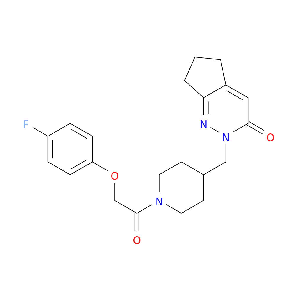 2-({1-[2-(4-fluorophenoxy)acetyl]piperidin-4-yl}methyl)-2H,3H,5H,6H,7H-cyclopenta[c]pyridazin-3-one