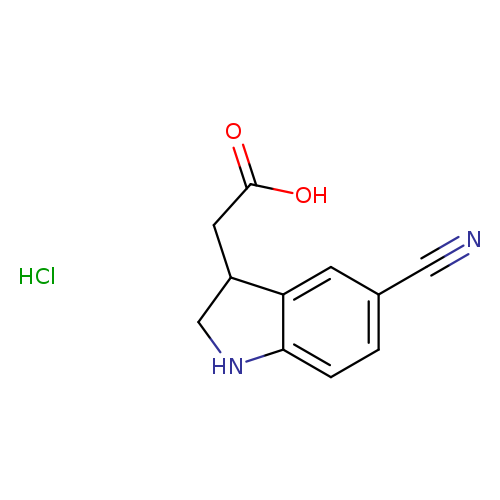 2-(5-cyano-2,3-dihydro-1H-indol-3-yl)acetic acid hydrochloride