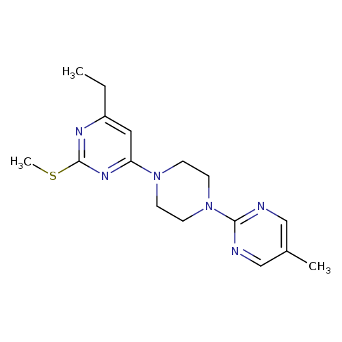 4-ethyl-6-[4-(5-methylpyrimidin-2-yl)piperazin-1-yl]-2-(methylsulfanyl)pyrimidine