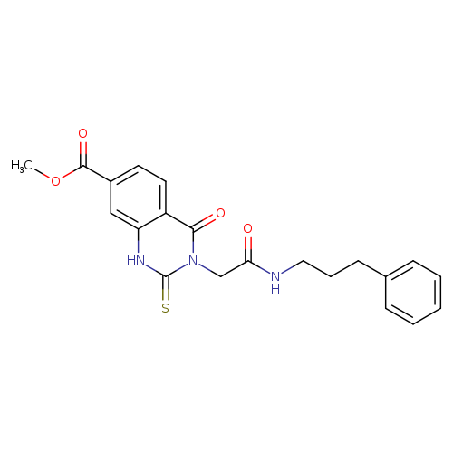 methyl 4-oxo-3-{[(3-phenylpropyl)carbamoyl]methyl}-2-sulfanylidene-1,2,3,4-tetrahydroquinazoline-7-carboxylate