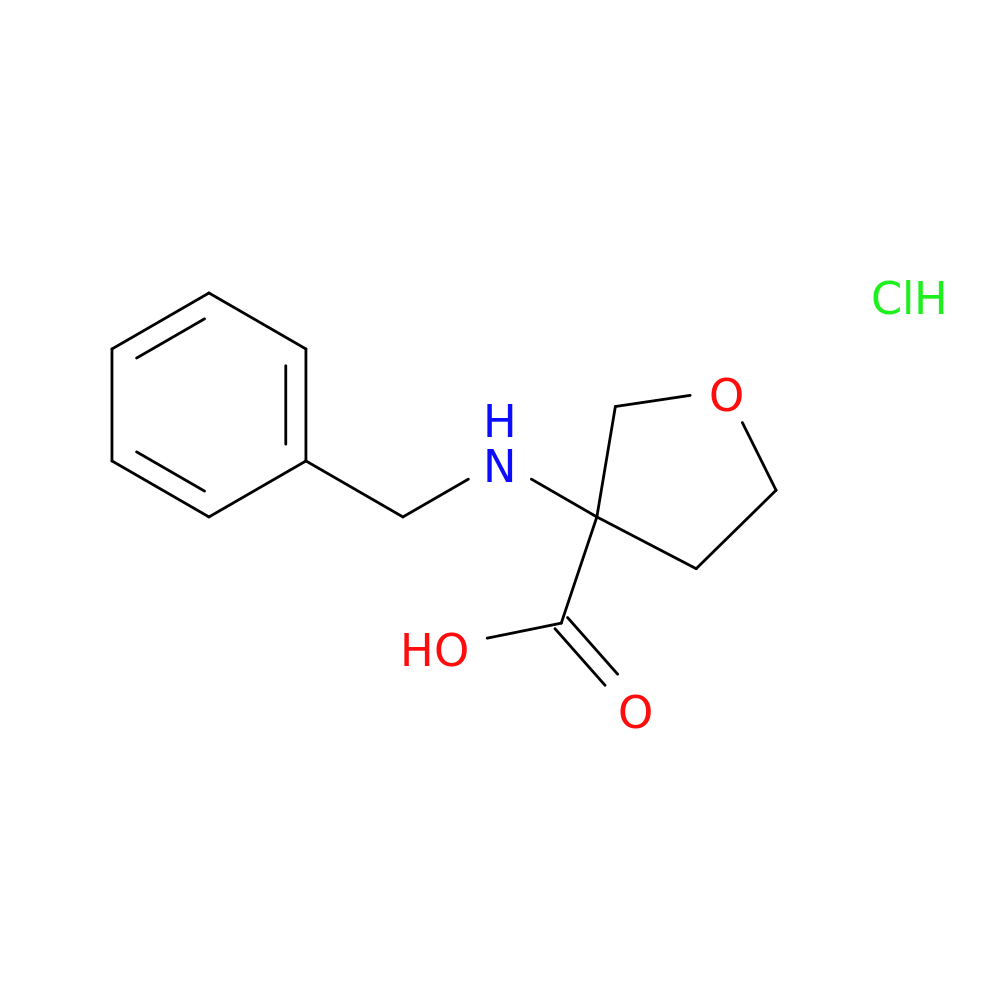 3-(benzylamino)oxolane-3-carboxylic acid hydrochloride