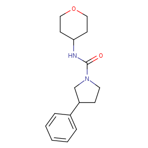 N-(oxan-4-yl)-3-phenylpyrrolidine-1-carboxamide