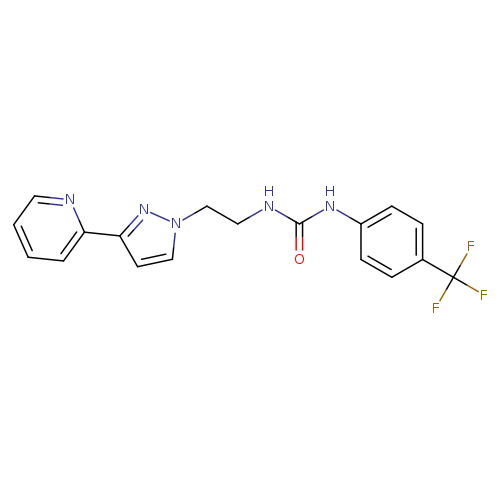 3-{2-[3-(pyridin-2-yl)-1H-pyrazol-1-yl]ethyl}-1-[4-(trifluoromethyl)phenyl]urea