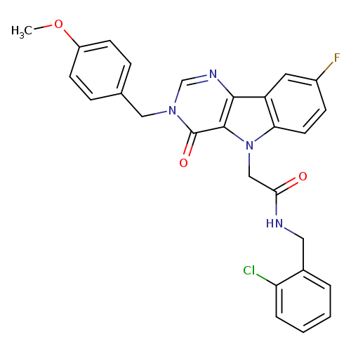 N-[(2-chlorophenyl)methyl]-2-{8-fluoro-3-[(4-methoxyphenyl)methyl]-4-oxo-3H,4H,5H-pyrimido[5,4-b]indol-5-yl}acetamide