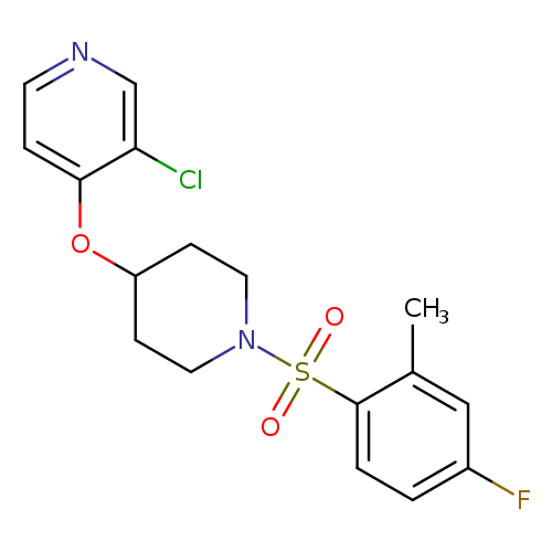 3-chloro-4-{[1-(4-fluoro-2-methylbenzenesulfonyl)piperidin-4-yl]oxy}pyridine