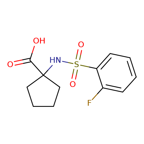 1-(2-fluorobenzenesulfonamido)cyclopentane-1-carboxylicacid