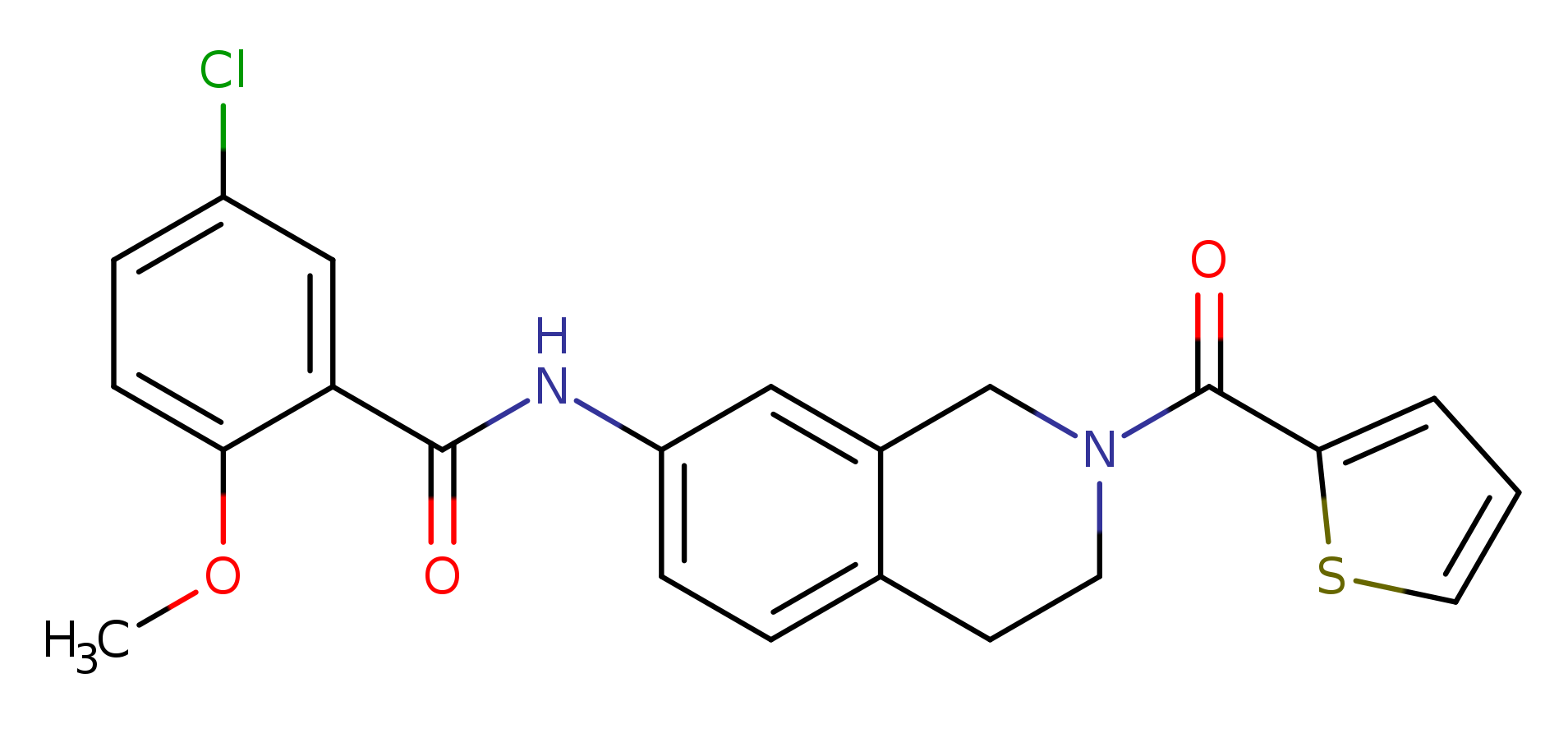 5-chloro-2-methoxy-N-[2-(thiophene-2-carbonyl)-1,2,3,4-tetrahydroisoquinolin-7-yl]benzamide