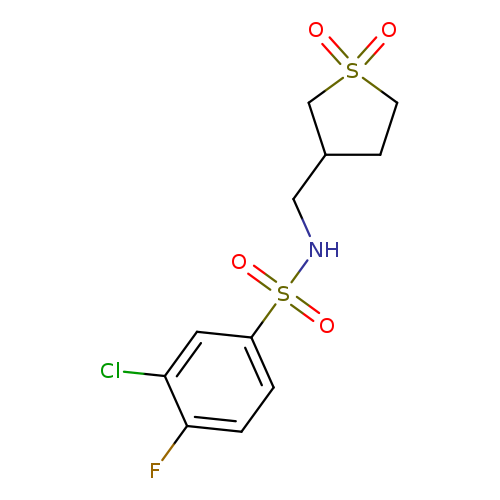 3-chloro-N-[(1,1-dioxo-1lambda6-thiolan-3-yl)methyl]-4-fluorobenzene-1-sulfonamide