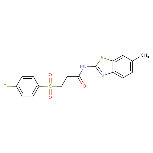 3-(4-fluorobenzenesulfonyl)-N-(6-methyl-1,3-benzothiazol-2-yl)propanamide