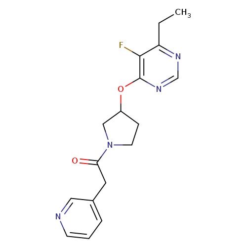 1-{3-[(6-ethyl-5-fluoropyrimidin-4-yl)oxy]pyrrolidin-1-yl}-2-(pyridin-3-yl)ethan-1-one