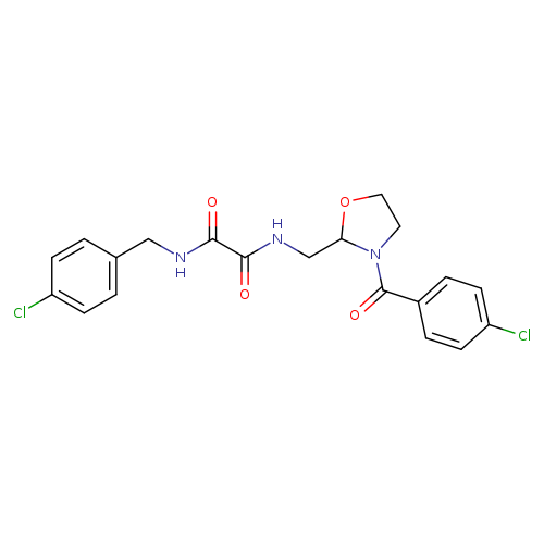 N-{[3-(4-chlorobenzoyl)-1,3-oxazolidin-2-yl]methyl}-N'-[(4-chlorophenyl)methyl]ethanediamide