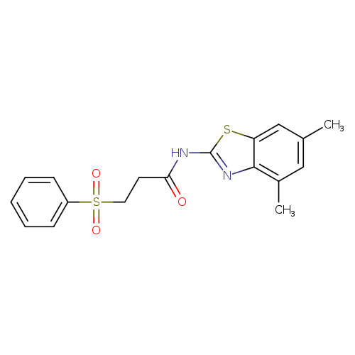 3-(benzenesulfonyl)-N-(4,6-dimethyl-1,3-benzothiazol-2-yl)propanamide