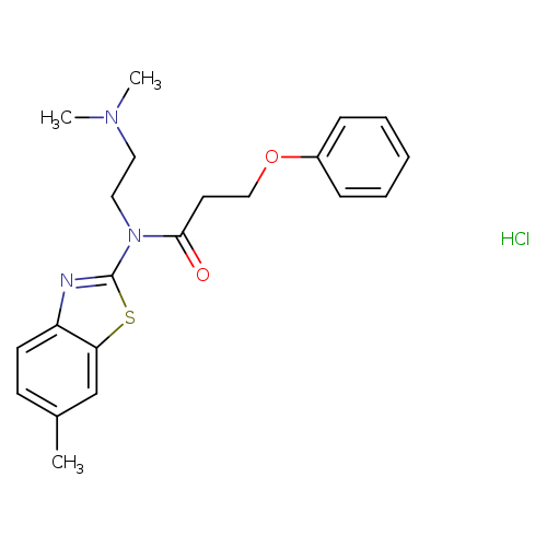 N-[2-(dimethylamino)ethyl]-N-(6-methyl-1,3-benzothiazol-2-yl)-3-phenoxypropanamide hydrochloride