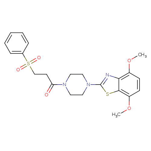3-(benzenesulfonyl)-1-[4-(4,7-dimethoxy-1,3-benzothiazol-2-yl)piperazin-1-yl]propan-1-one