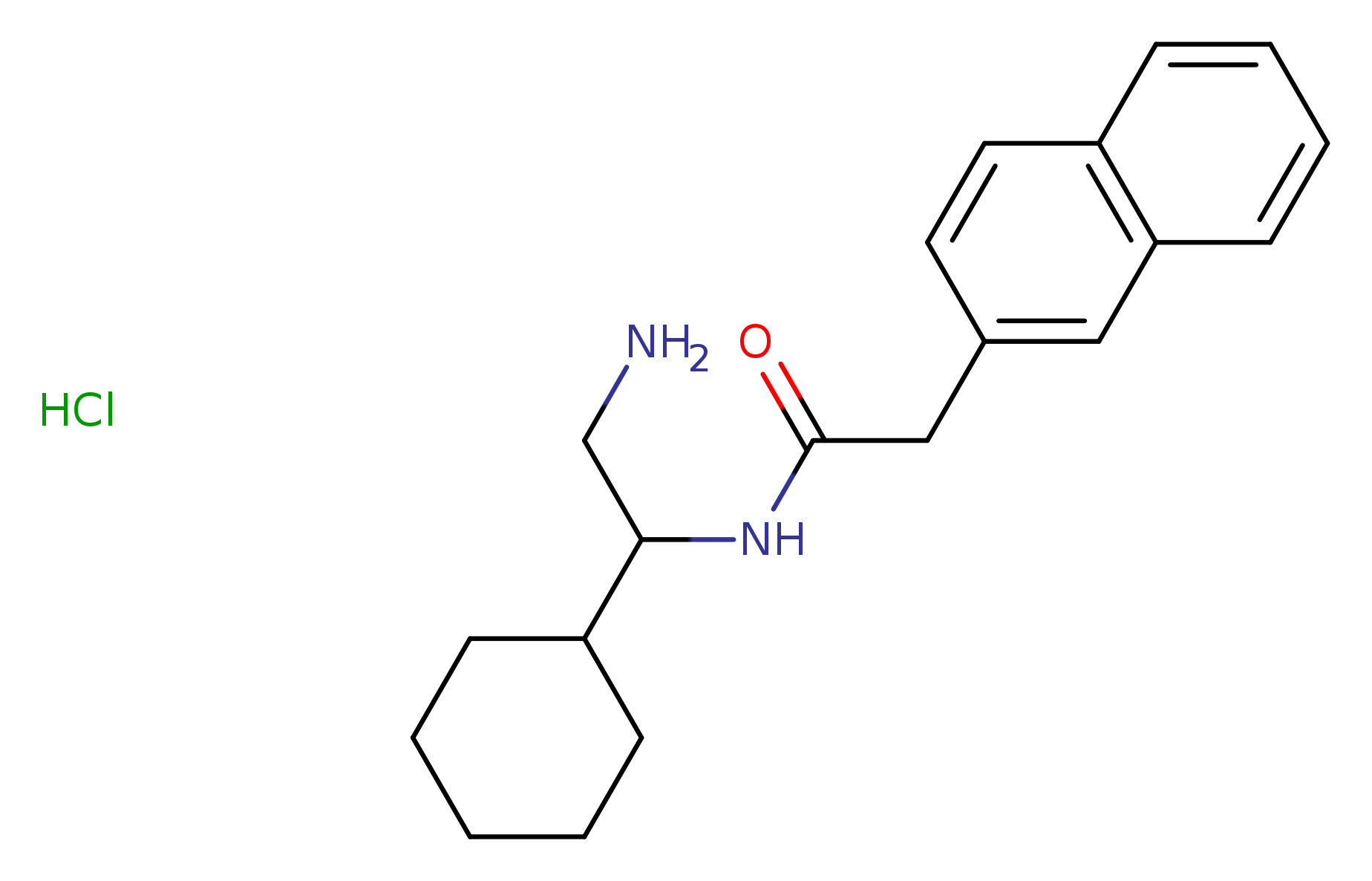 N-(2-amino-1-cyclohexylethyl)-2-(naphthalen-2-yl)acetamide hydrochloride