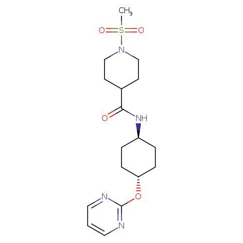1-methanesulfonyl-N-[(1r,4r)-4-(pyrimidin-2-yloxy)cyclohexyl]piperidine-4-carboxamide
