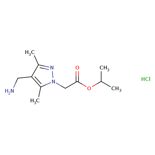propan-2-yl 2-[4-(aminomethyl)-3,5-dimethyl-1H-pyrazol-1-yl]acetate hydrochloride