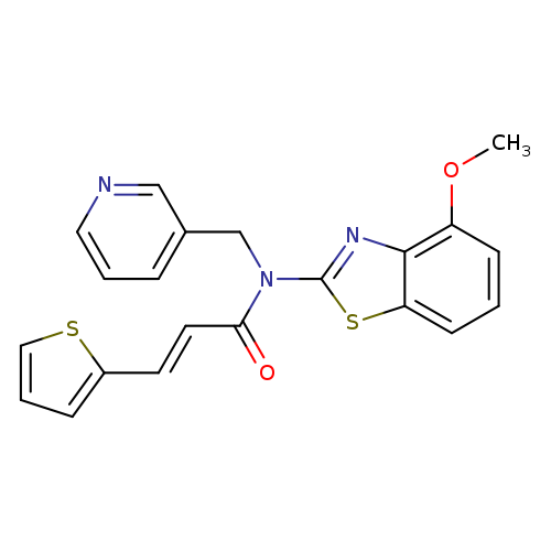 (2E)-N-(4-methoxy-1,3-benzothiazol-2-yl)-N-[(pyridin-3-yl)methyl]-3-(thiophen-2-yl)prop-2-enamide