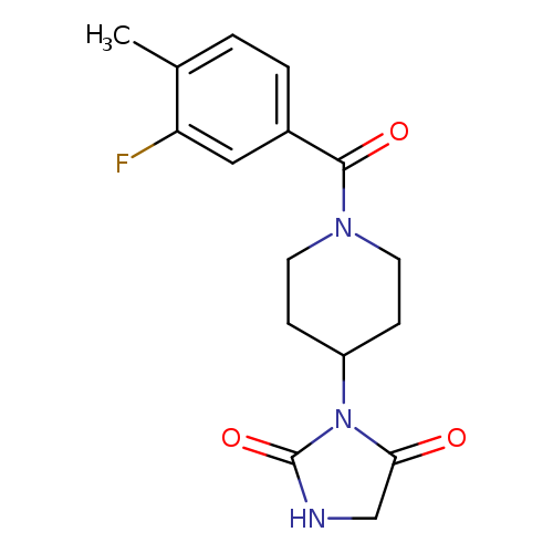 3-[1-(3-fluoro-4-methylbenzoyl)piperidin-4-yl]imidazolidine-2,4-dione