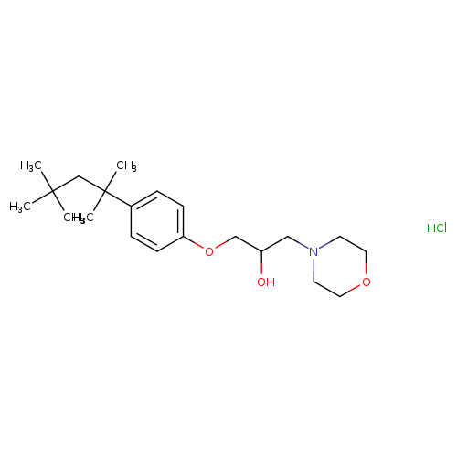 1-(morpholin-4-yl)-3-[4-(2,4,4-trimethylpentan-2-yl)phenoxy]propan-2-ol hydrochloride