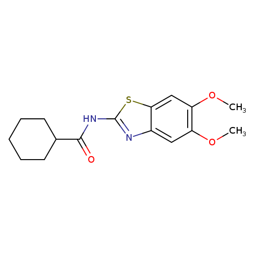 N-(5,6-dimethoxy-1,3-benzothiazol-2-yl)cyclohexanecarboxamide