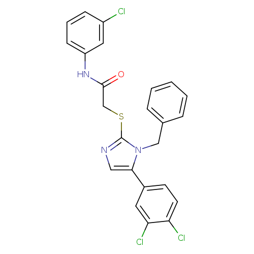 2-{[1-benzyl-5-(3,4-dichlorophenyl)-1H-imidazol-2-yl]sulfanyl}-N-(3-chlorophenyl)acetamide